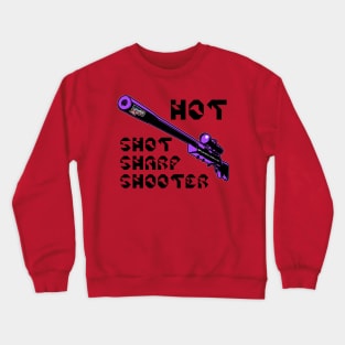 Hot Shot Sharp Shooter, v. Code Purple Blk Text Crewneck Sweatshirt